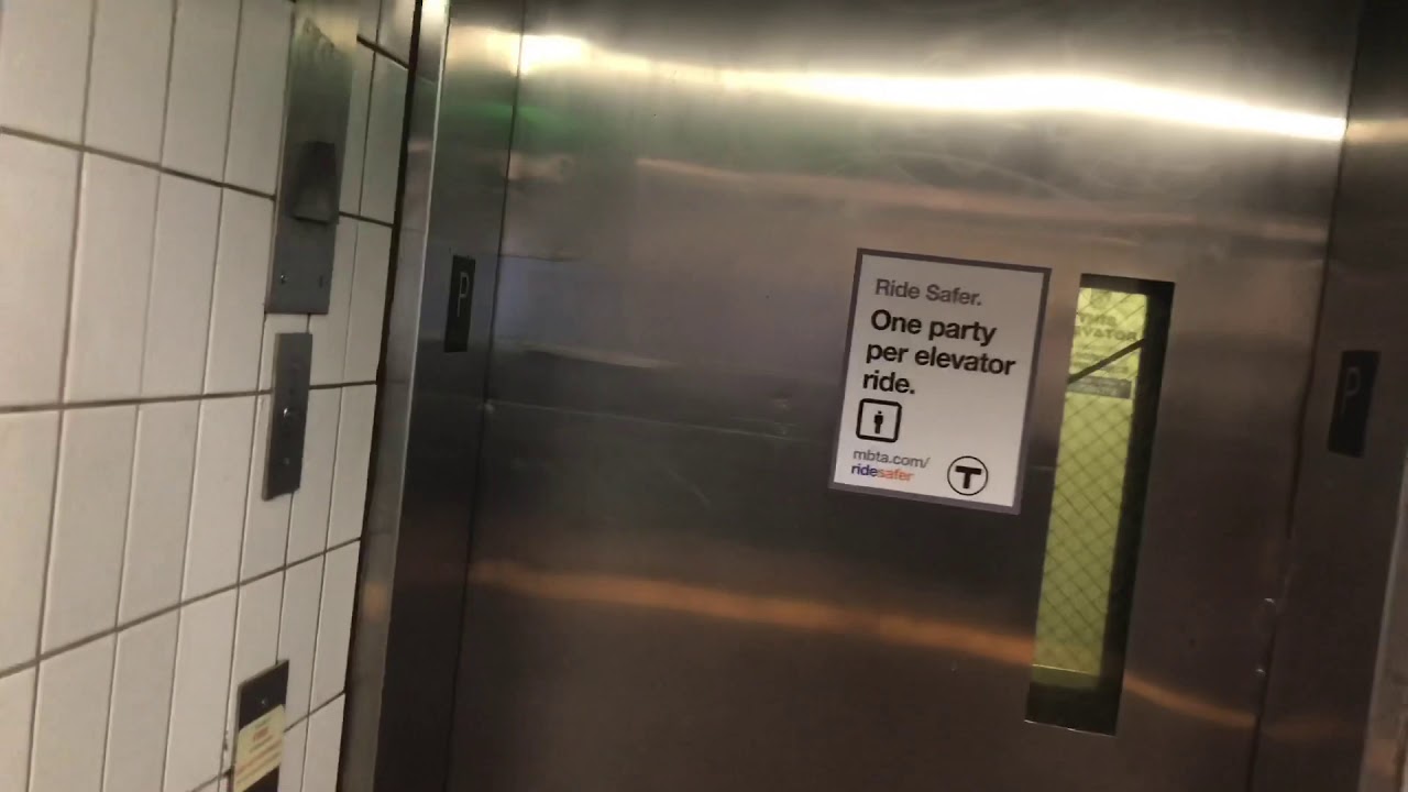 Montgomery Hydraulic Elevator @ Red Line Southbound Platform Downtown Crossing Boston, MA