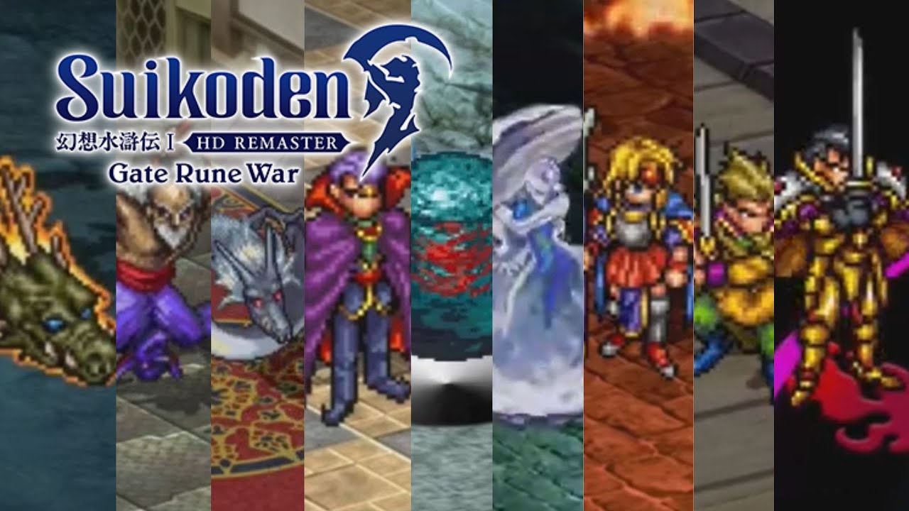 All Boss Fights | Hard Difficulty | Suikoden I HD Remaster: Gate Rune War