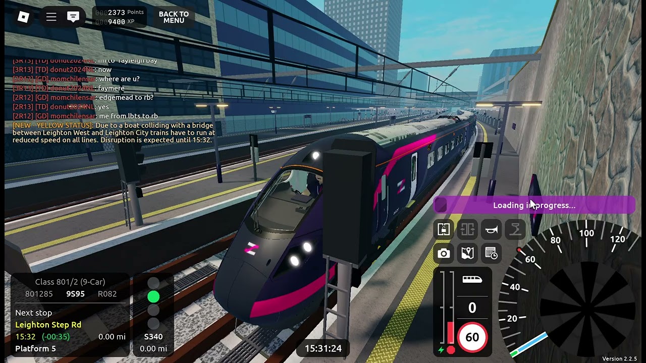 Roblox SCR V2.2.5 Stepford Express Class 801/2 R082 Westwyvern → Stepford Central