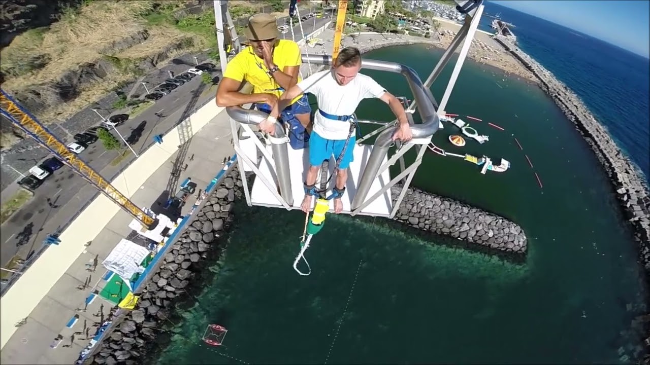 BUNGEE JUMP 3rd AUGUST 2022 Calheta Beach MADEIRA Portugal