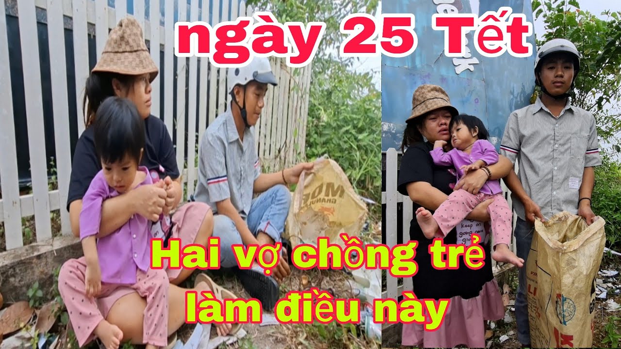 Em tân 21T bệnh tim, vợ 31T, mang bầu 7 tháng lượm ve chai để mua sữa trả cho con ##hotientv 