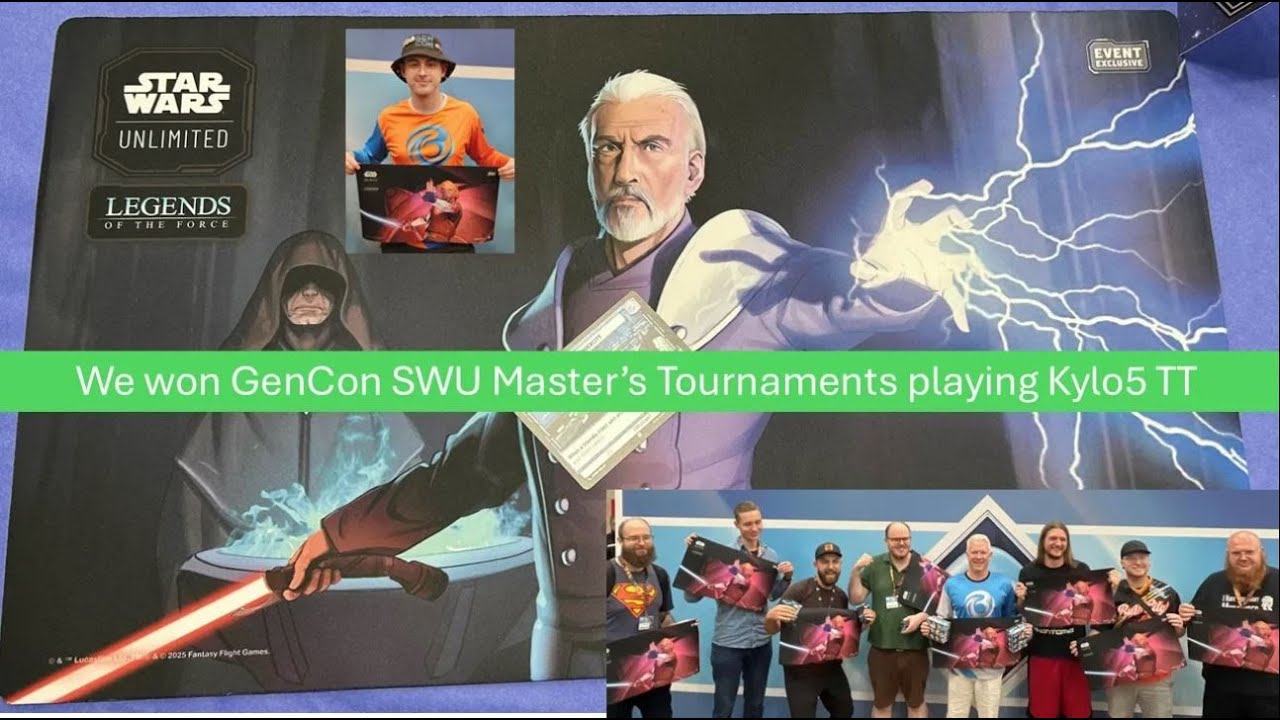 We Won GenCon SWU Master's Tournaments playing Kylo5 TT live Wed., Aug. 6th at 7pm EST