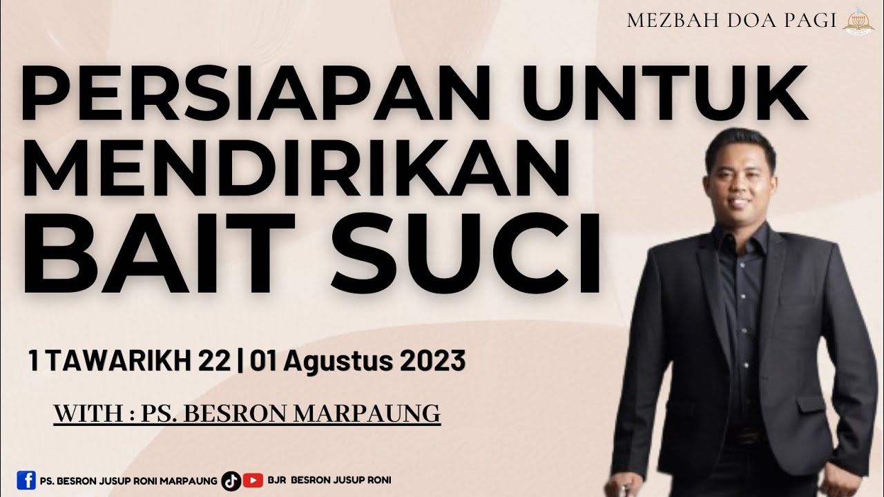 1 Tawarikh 22 | Mezbah Doa Pagi (Penyembahan & Khotbah Berseri Kej - Why) | ZFM - Jkt