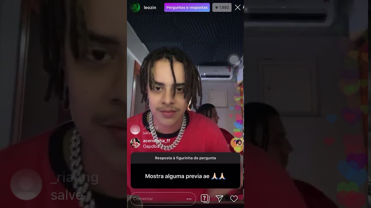 LEOZIN MOSTRA PRÉVIA EM LIVE AO VIVO