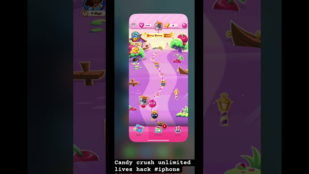 Candy crush unlimited lives hack for iphone📱#candycrushsaga #iphone #dosubscribeourchannel