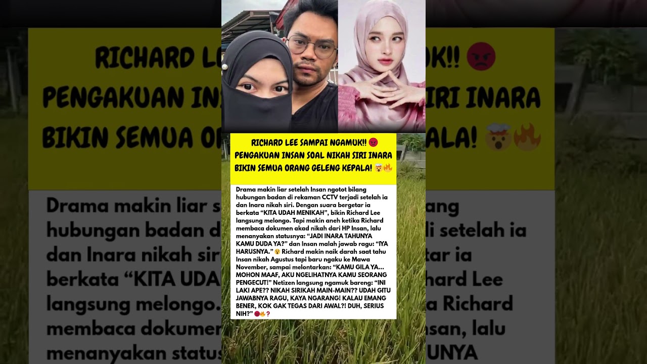 PENGAKUAN INSANUL BIKIN RICHARD LEE MELEDAK! DRAMA INARA MEMANAS 