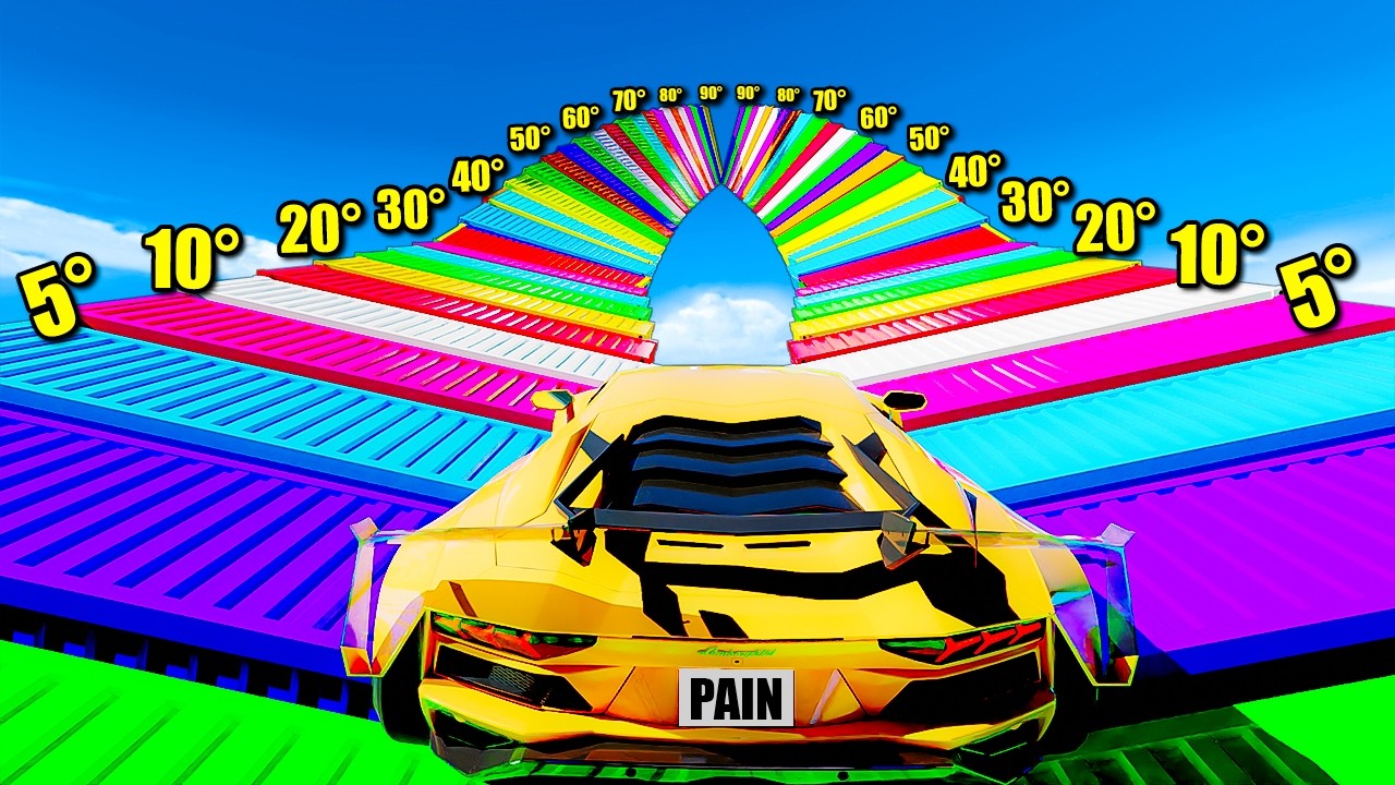 Cars vs Increasing Angles in GTA 5