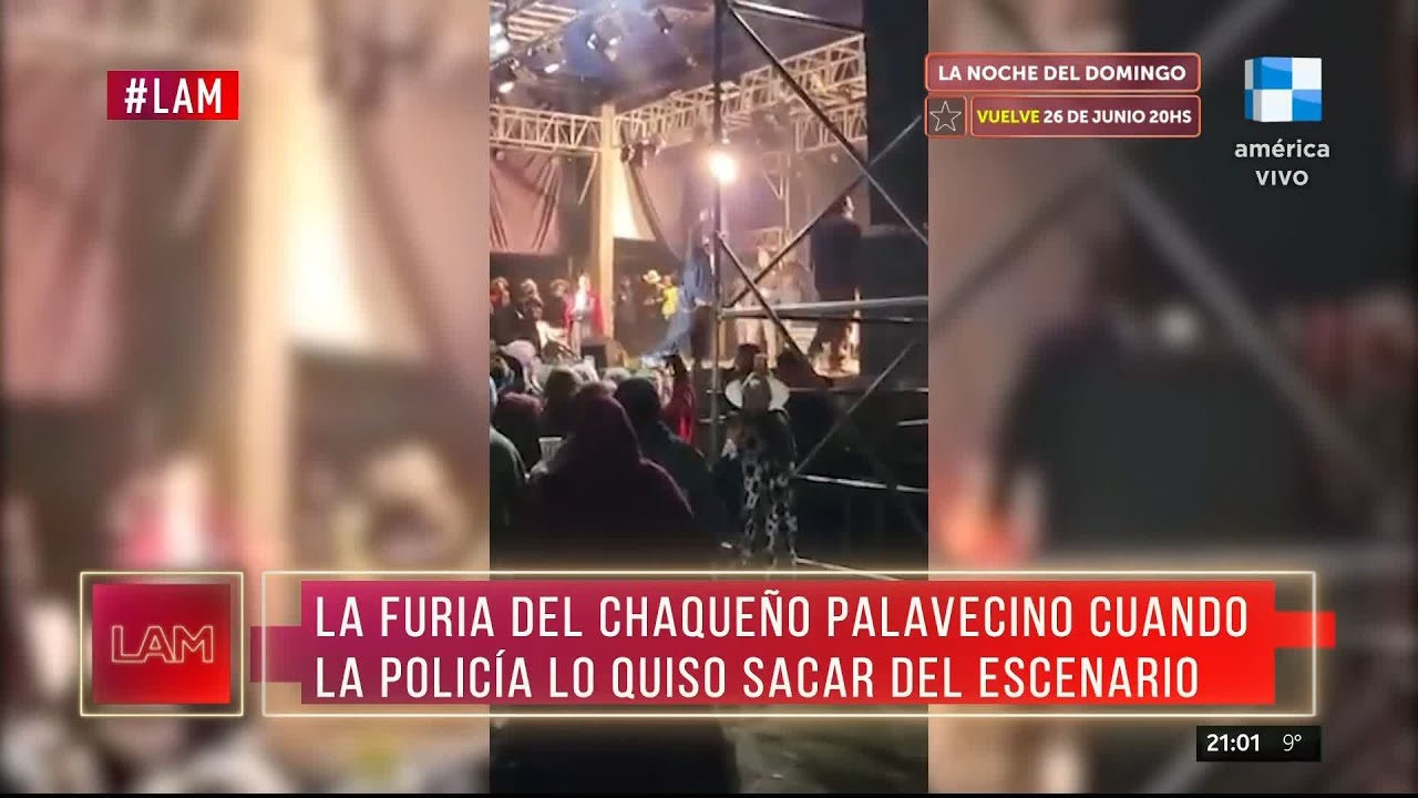 🎤 La furia del "Chaqueño" Palavecino cuando la Policía lo quiso sacar del escenario 😱