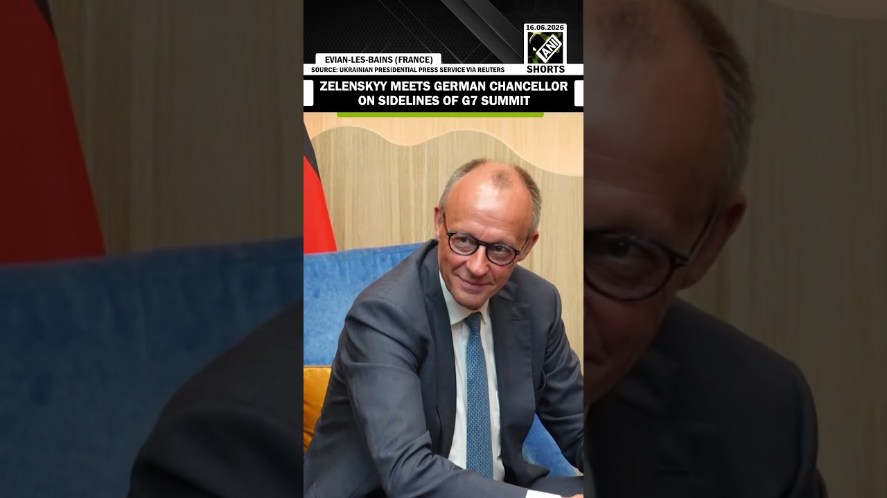 Ukrainian President Volodymyr Zelenskyy meets Friedrich Merz on sidelines of G7 summit in France