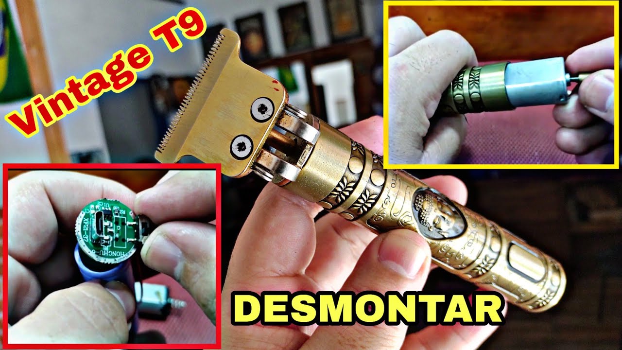 VINTAGE T9, como TROCAR BATERIA OU ARRUMAR CHAVE DE LIGA E DESLIGA! trimmer repair