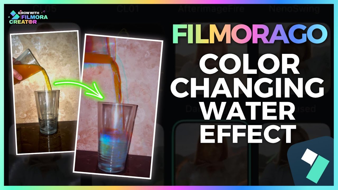 Insane Color Changing Water Effect - FilmoraGo Mobile Tutorial