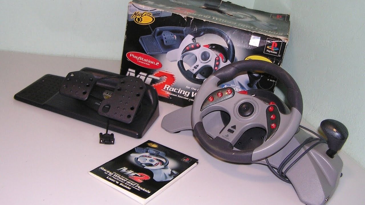 Mad Catz MC2 Racing Steering Wheel for PS1/PS2 (1999)