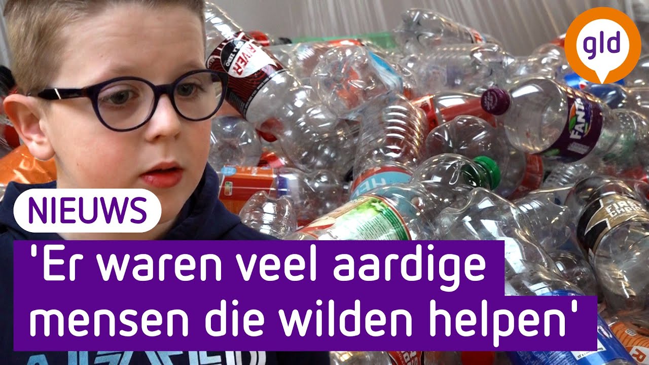 Kinderen in Borculo zamelen flessen in voor Giro 555
