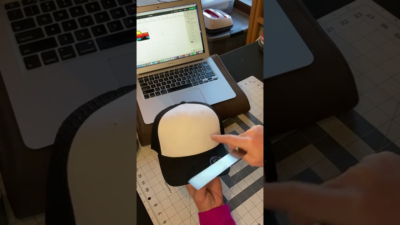 Trucker Hat Design Tip: How I Plan the Size of my Custom Hat Designs that I cut with my Cricut