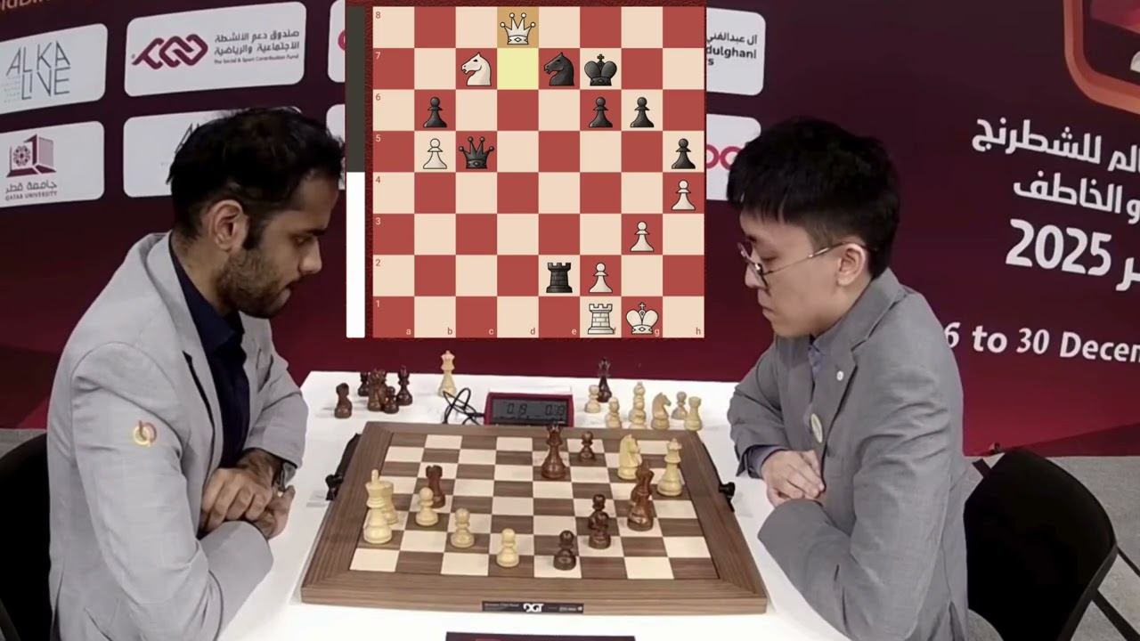 Arjun Erigaisi Defeats Bai Jinshi in Rd 3 | World Rapid Championship 2025 Streak Continues #chess