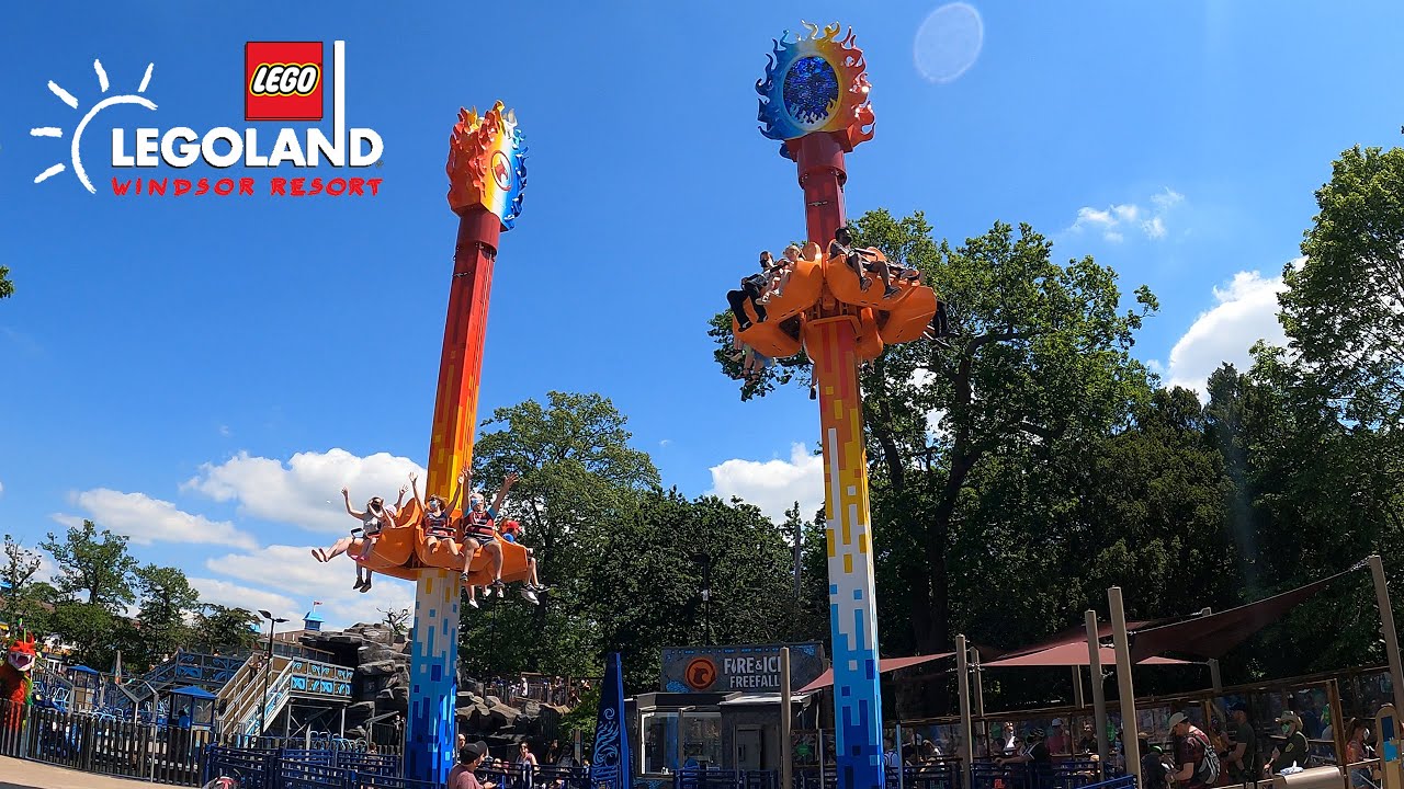 NEW Fire and Ice Freefall - LEGO Mythica at Legoland Windsor (June 2021) [4K]