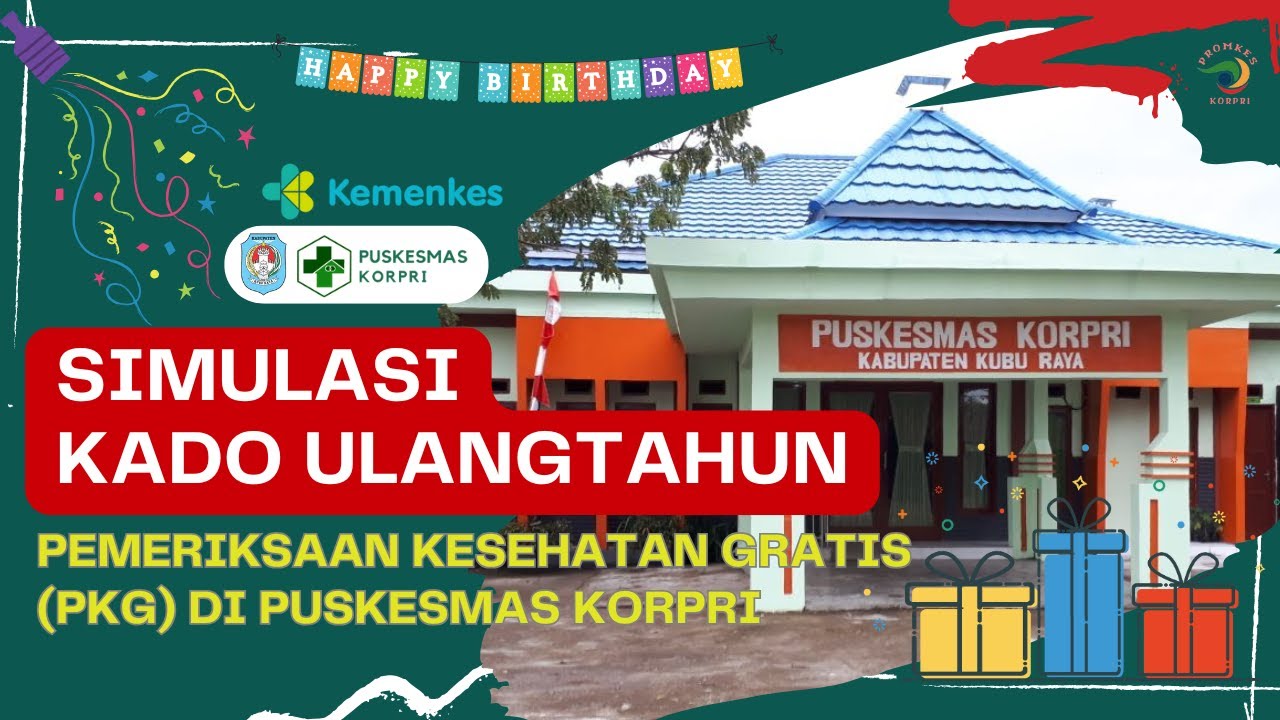 Simulasi Kado Ulang Tahun Pemeriksaan Kesehatan Gratis PKG di Puskesmas Korpri