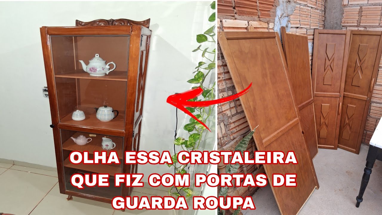 FUZ UMA CRISTALEIRA COM PORTAS DE GUARDA ROUPA FICOU LINDA DEMAIS 