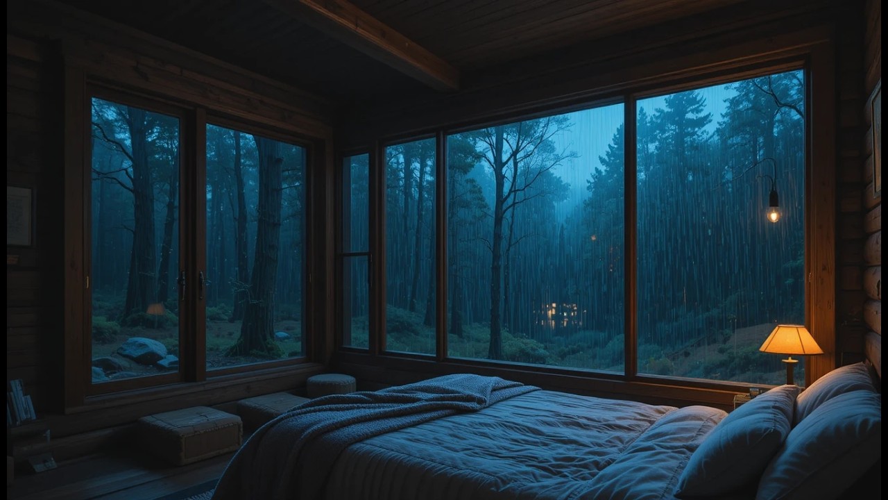 Rain on Window for Sleep 🌧️ Relaxing Night Rain Sounds for Deep Sleep