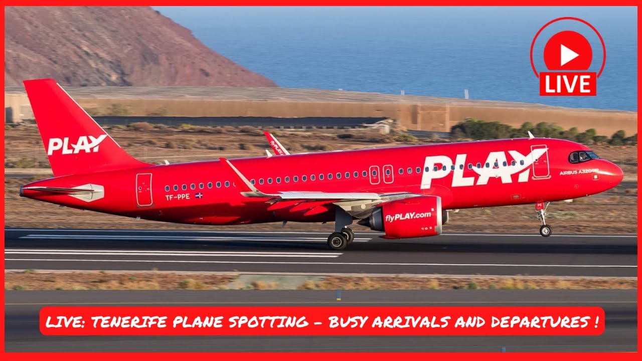 🔴LIVE: Tenerife South Airport PLANE SPOTTING- Arrivals & Departures! Christmas Runway madness ✈️
