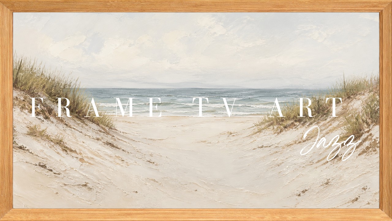 10 Hours Frame TV Art &ndash; Soft Coastal Beach of Relaxing Jazz in 4K