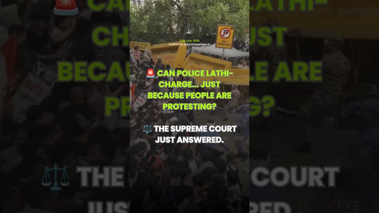 Supreme Court's Big Remark on Police Lathi-Charge 🇮🇳 | Explained #cjpprotest #supremecourt #trending