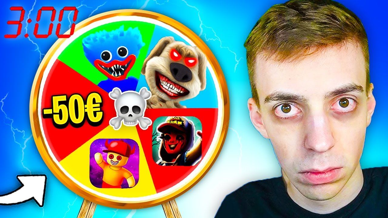 XXXL HORROR GLÜCKSRAD bestimmt CLASHGAMES HANDYSPIEL um 3:00 NACHTS! 😳 (gruselig)