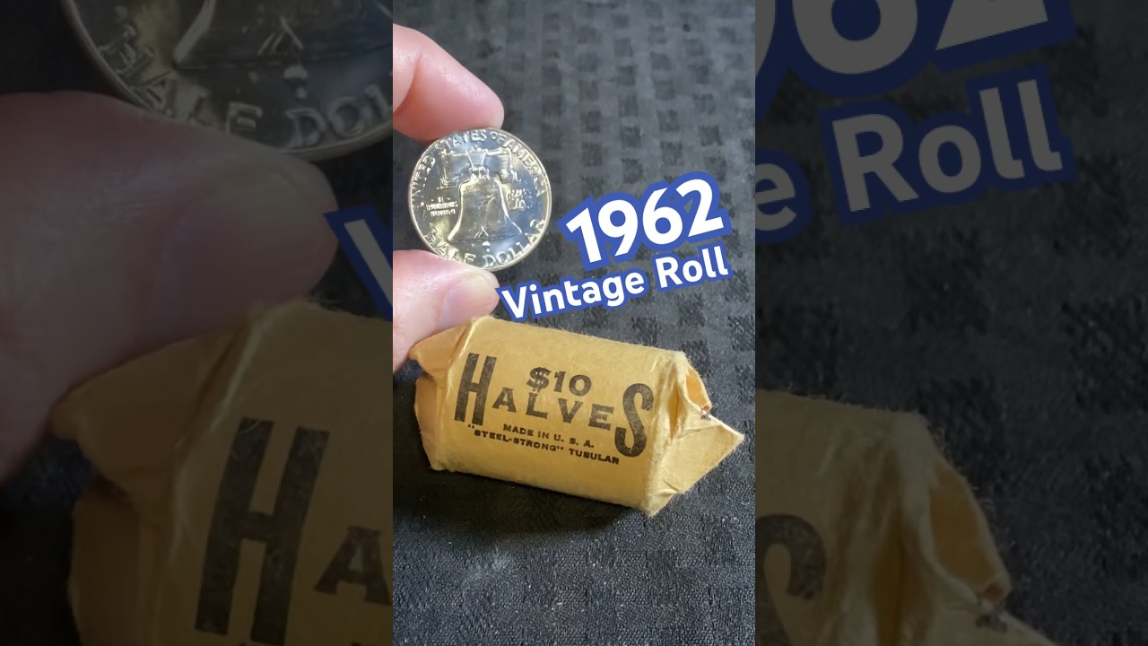 Vintage Uncirculated Roll Of Benjamin Franklin Half Dollars! #coin #silver