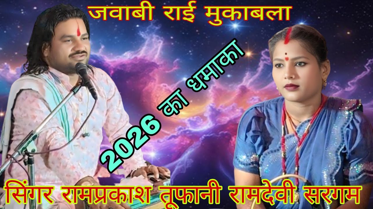 गायक रामप्रकाश तूफानी रामदेवी सरगम की जवाबी मुकाबला जवाबी राई नृत्य प्रोग्राम जवाबी मुकाबला राईनृत्य
