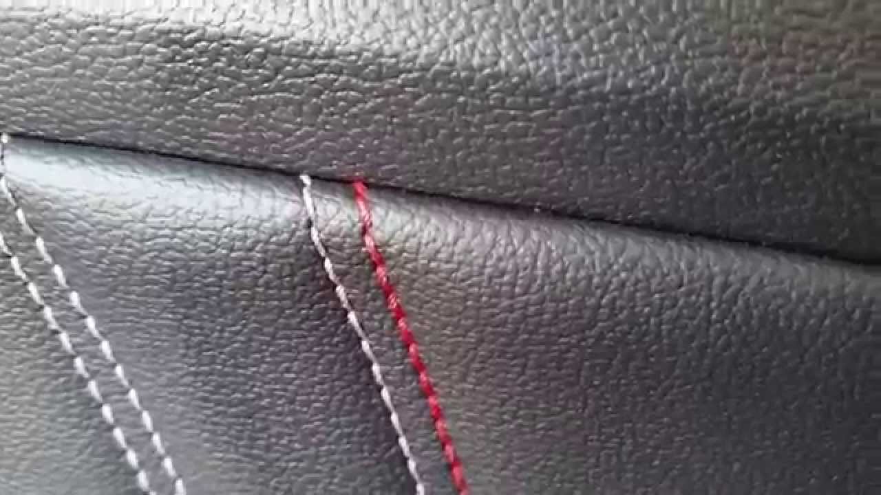 2015 Mustang GT dying factory stitching red.