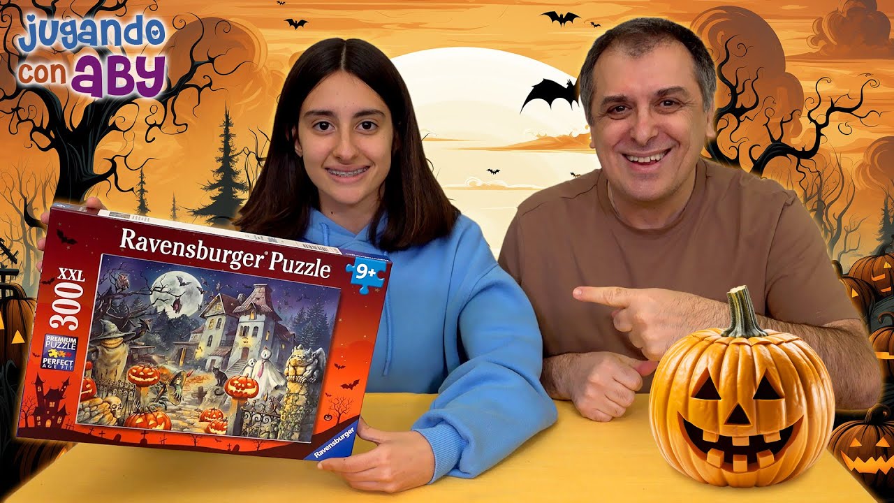 ABY vs PUZZLE 🧩 de Halloween. Reto contrarreloj por una Sorpresa 🎁 con Edu de Juez