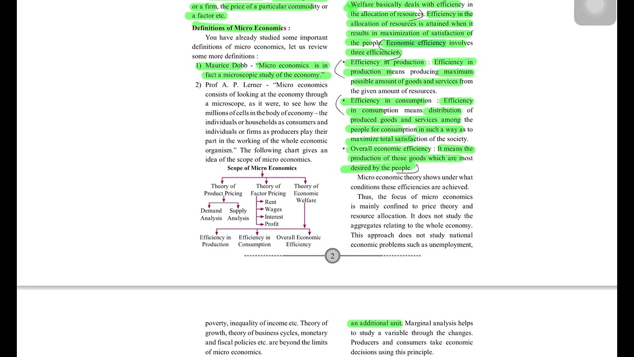 12TH COMMERCE I ECONOMCIS I  OBJECTIVE I CHAP 1