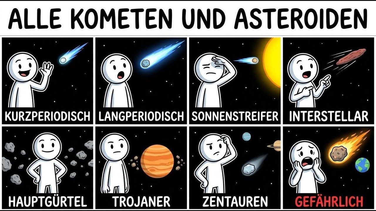 Alle Kometen und Asteroiden erkl&auml;rt &ndash; welche sind gef&auml;hrlich f&uuml;r die Erde?