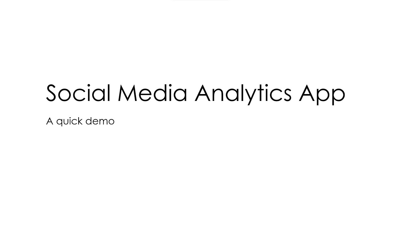 Social Media Analytics App