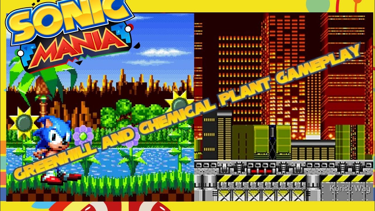 Mania Green Hill and Chemical Plant gameplay, zero comentary