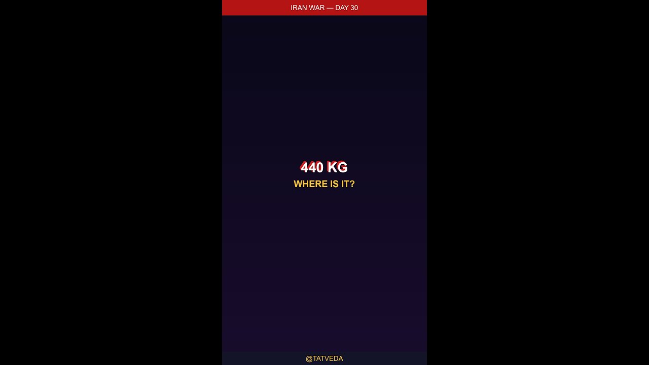 440 kg of Uranium. Nobody Knows Where It Is. #iranwar #nuclear #iran