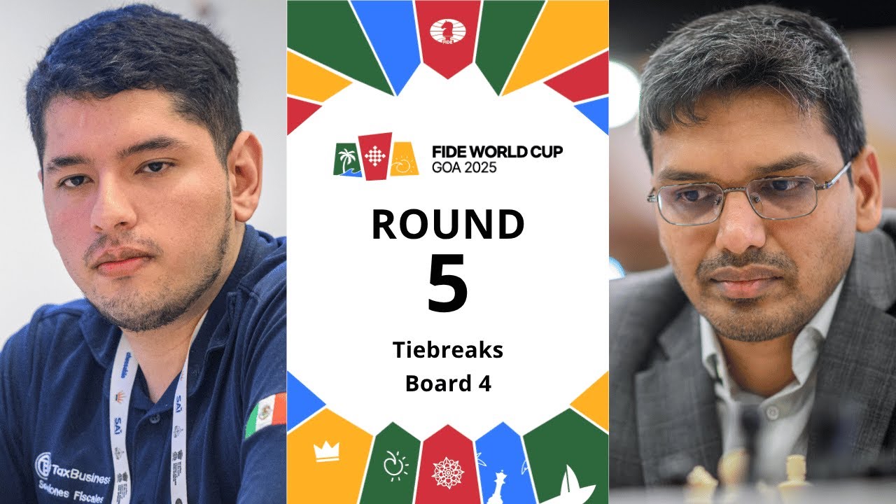 🇲🇽 Martinez Alcantara &ndash; Harikrishna Pentala 🇮🇳 | FIDE World Cup 2025 | Round 5 | Tiebreaks |Board 4