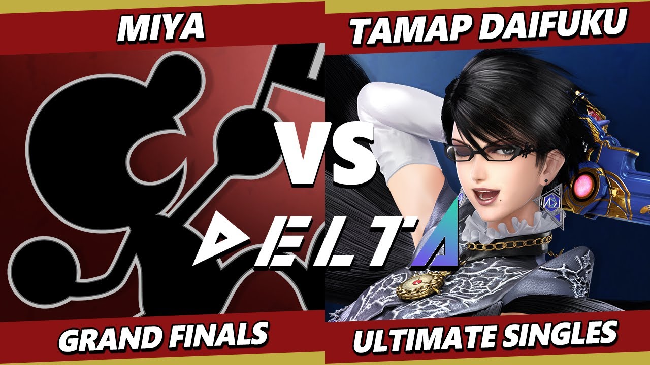 Delta 7 GRAND FINALS - Miya (Game & Watch, Steve) Vs TamaPDaifuku (Bayonetta) Smash Ultimate - SSBU