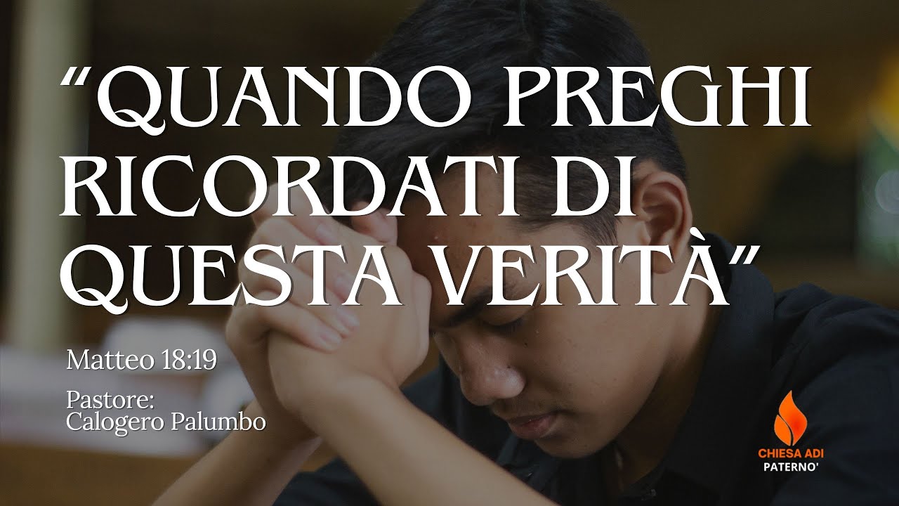 Quando preghi ricordati di questa verit&agrave; | Culto Evangelico - 11 Gennaio 2026  - CCE ADI Patern&ograve;