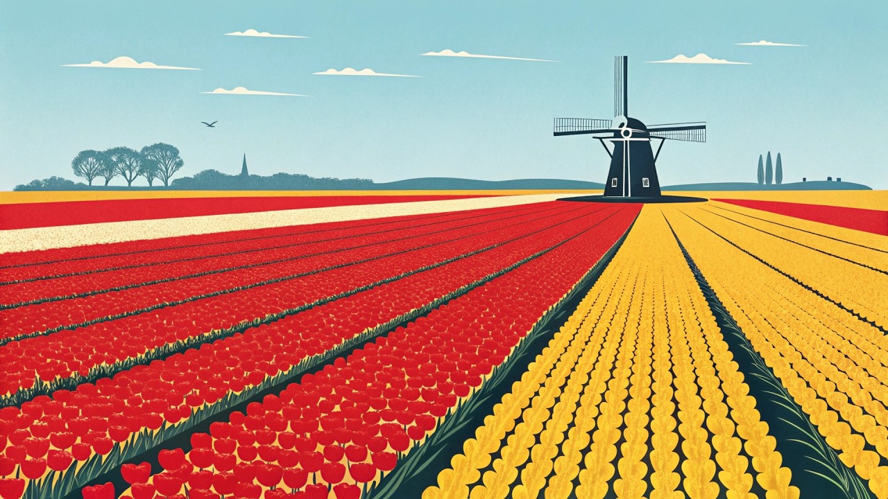 Deep Focus Lofi Hip Hop - Tulip Garden Windmill [作業用BGM / 90 min]