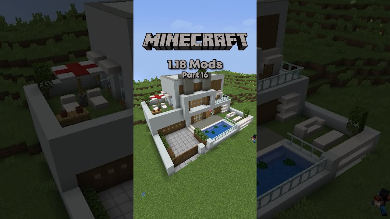 Minecraft MANSION Built In 1.27 Seconds!🤯 (1.18 Mods Pt. 16)