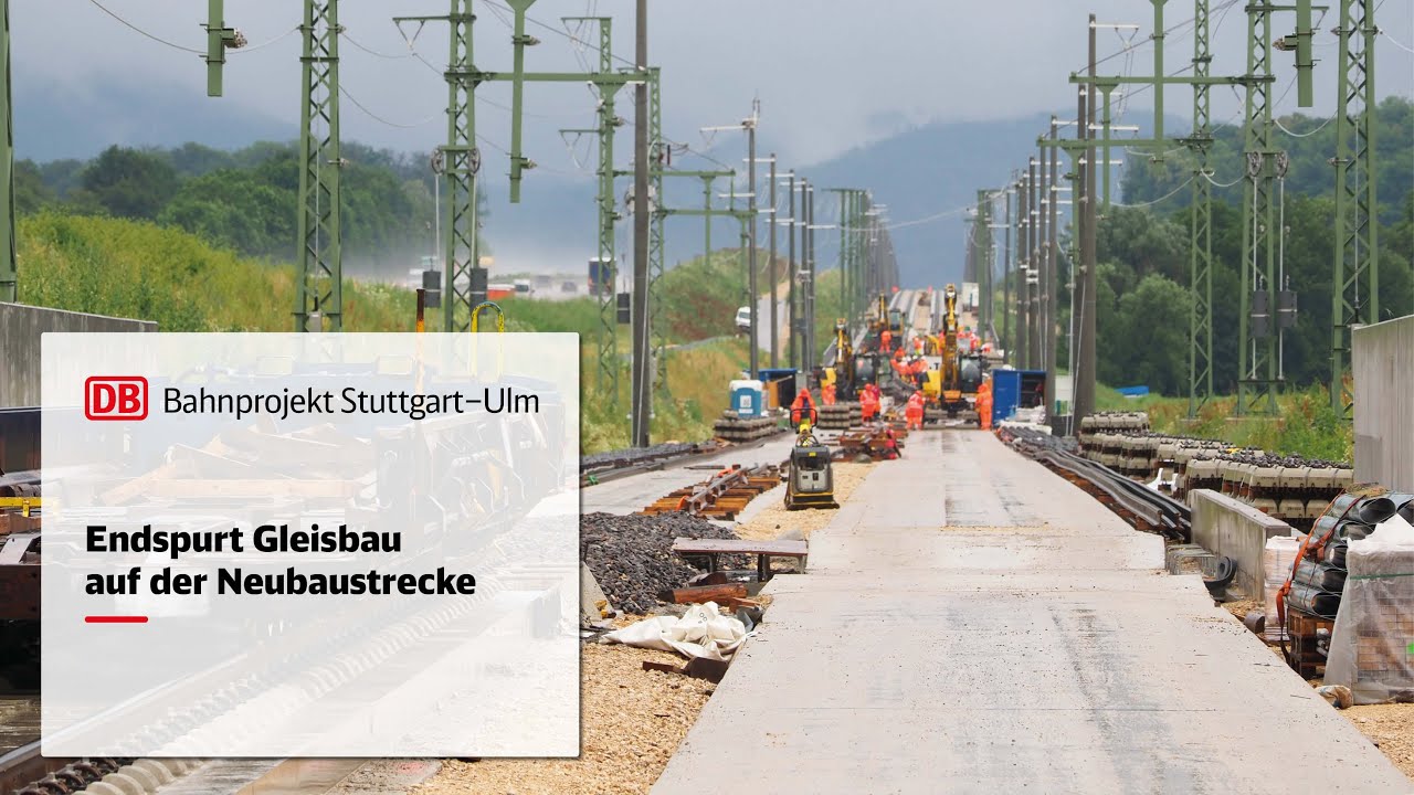 Endspurt beim Gleisbau auf der Neubaustrecke