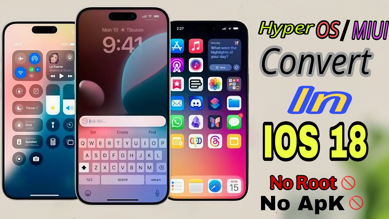 Real iOS 18 iPhone Theme For HyperOS + Miui  _    iOS Setup For Xiaomi Phones ✔