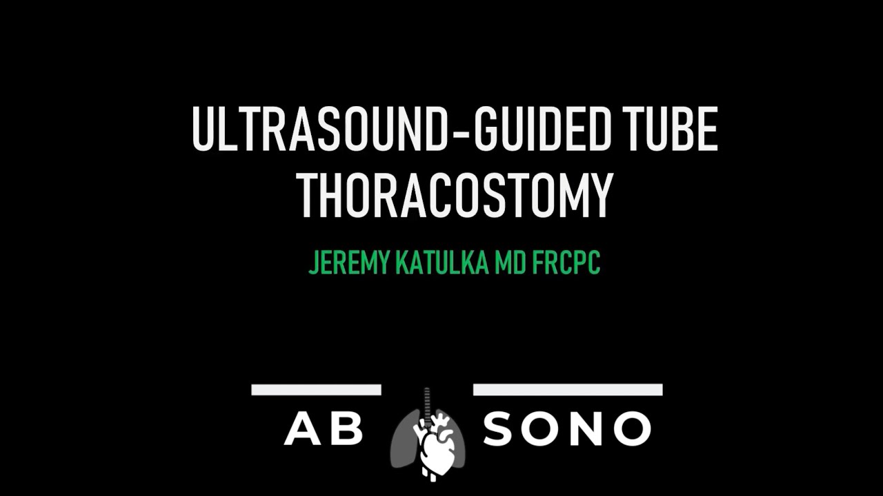 Ultrasound-guided tube thoracostomy