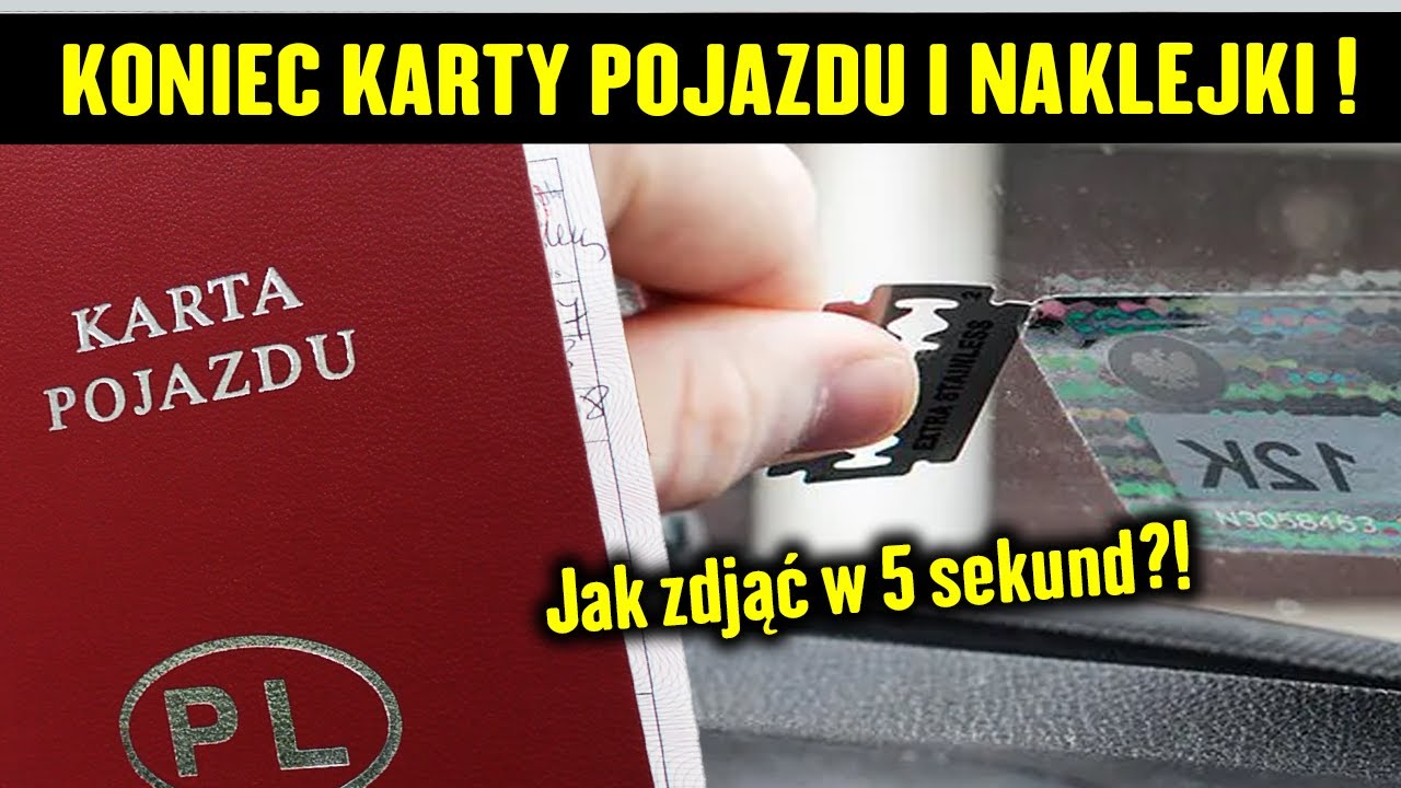 Koniec karty pojazdu i naklejki rejestracyjnej od 5 września. Kto musi ją zdjąć?