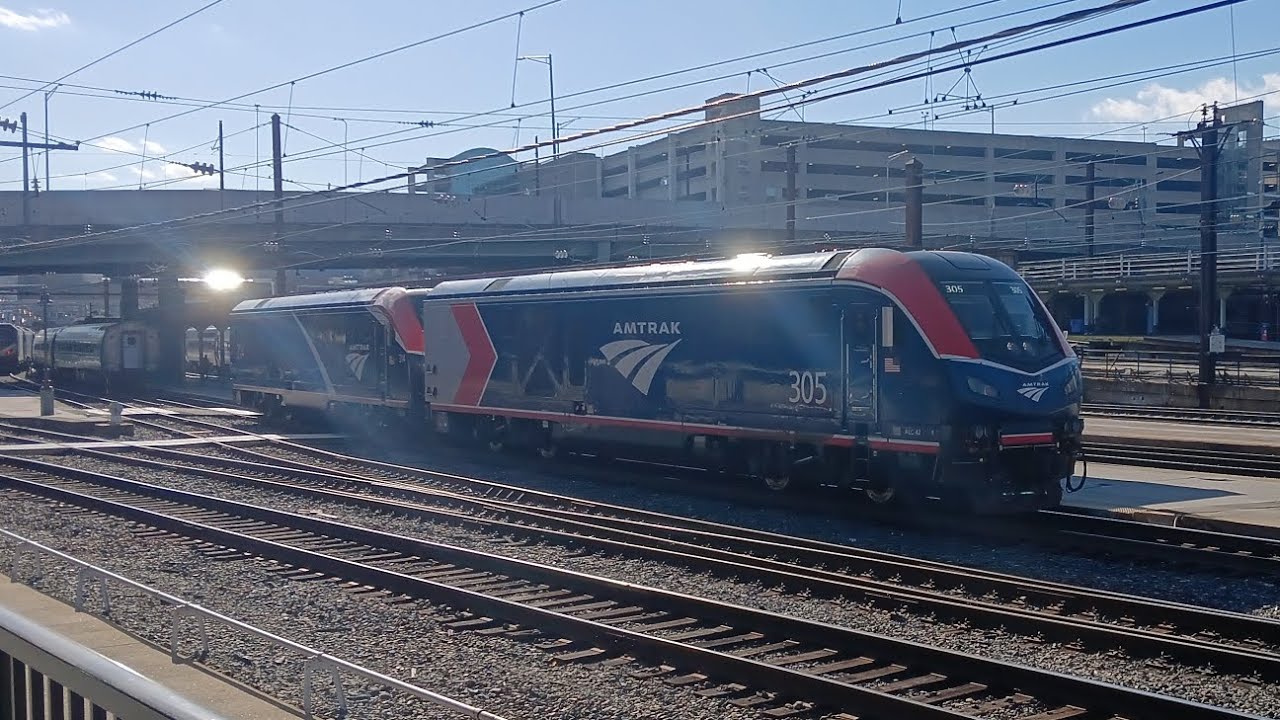 Amtrak/MARC Action at Union Station on a Cold MLK Day