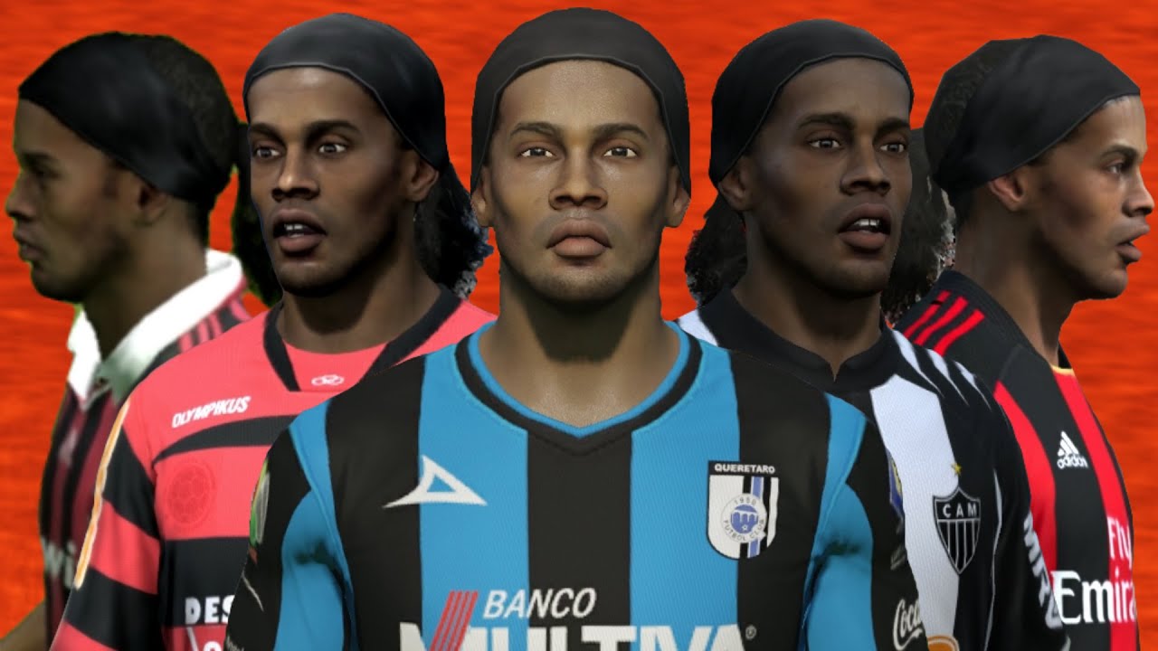 Ronaldinho from FIFA 04 to 15 (Face Rotation and Stats)