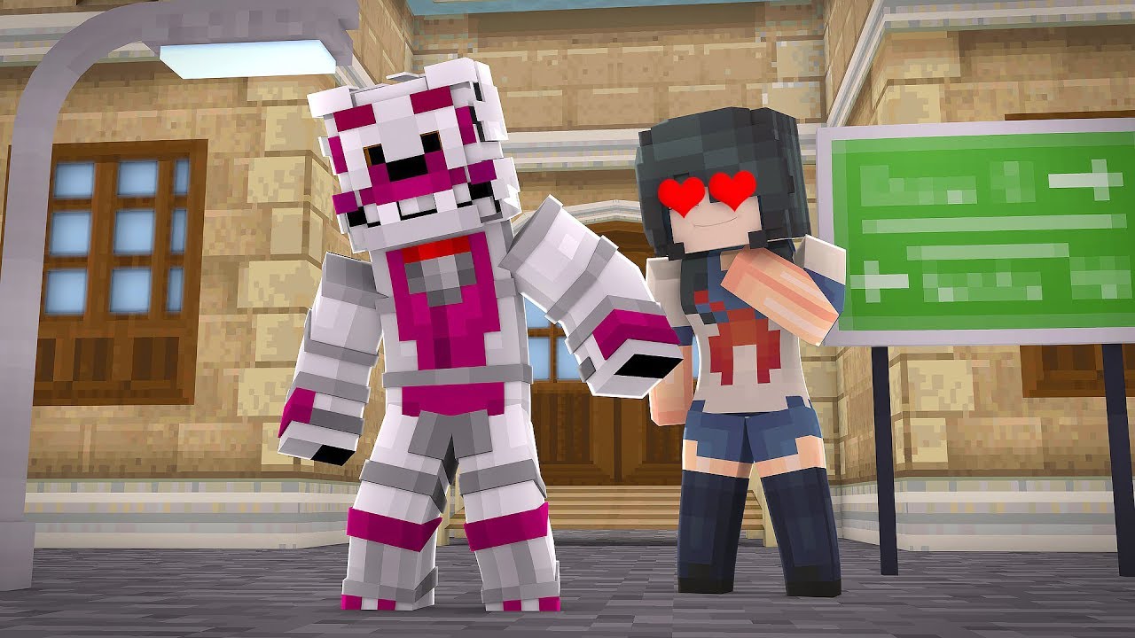 Yandere Falls In love with Funtime Foxy all over Again?! (Minecraft Yandere Roleplay)