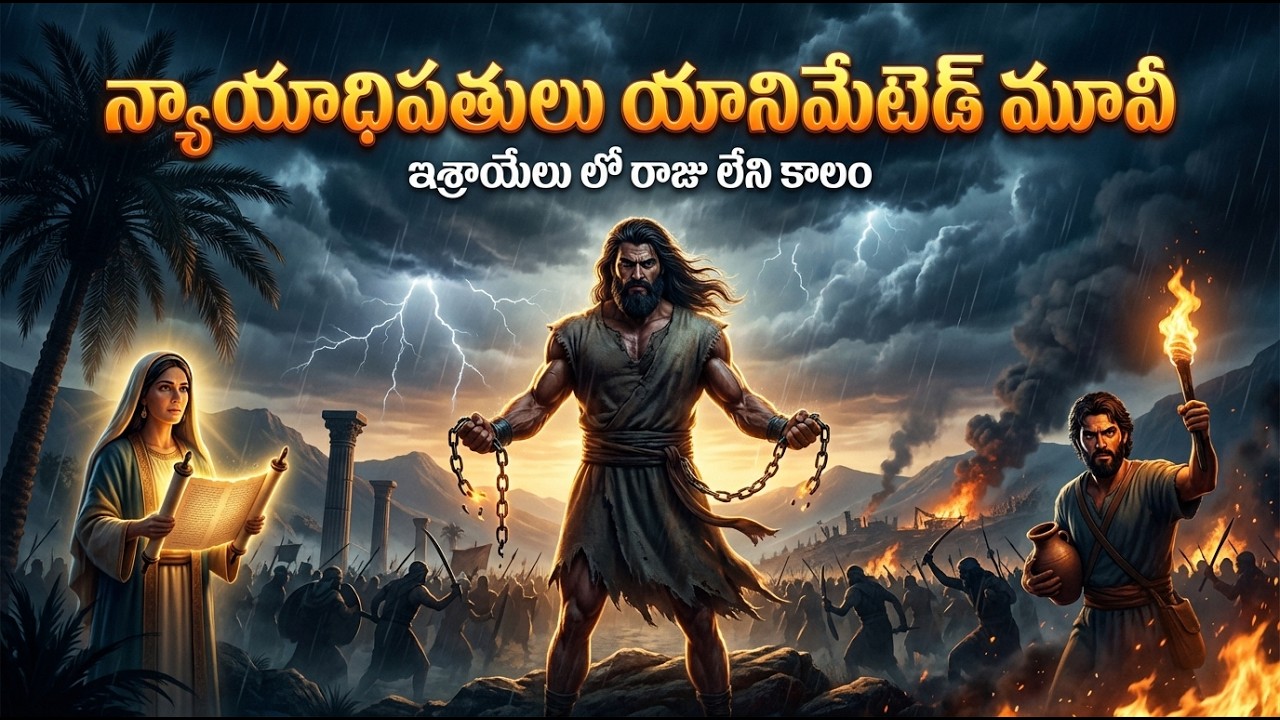 న్యాయాధిపతులు పూర్తి కథ | Samson, Gideon, Deborah | Animated Bible Movie