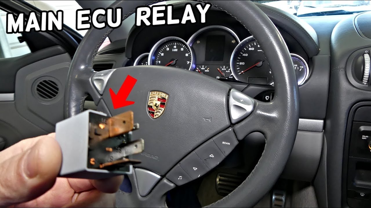 PORSCHE CAYENNE MAIN ECU ENGINE COMPUTER ECM DME RELAY LOCATION REPLACEMENT